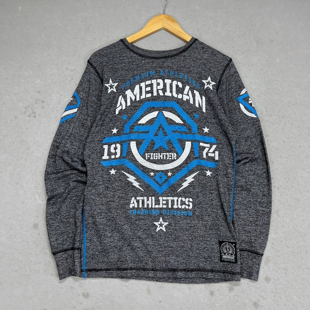 American Fighter Long Sleeve T Shirt Mens M MMA UFC Fighting Tapout‎ Affliction